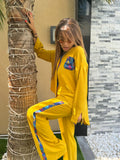 Mustard Crepe Silk Set