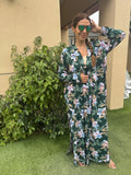 Deep Green Floral Kimono