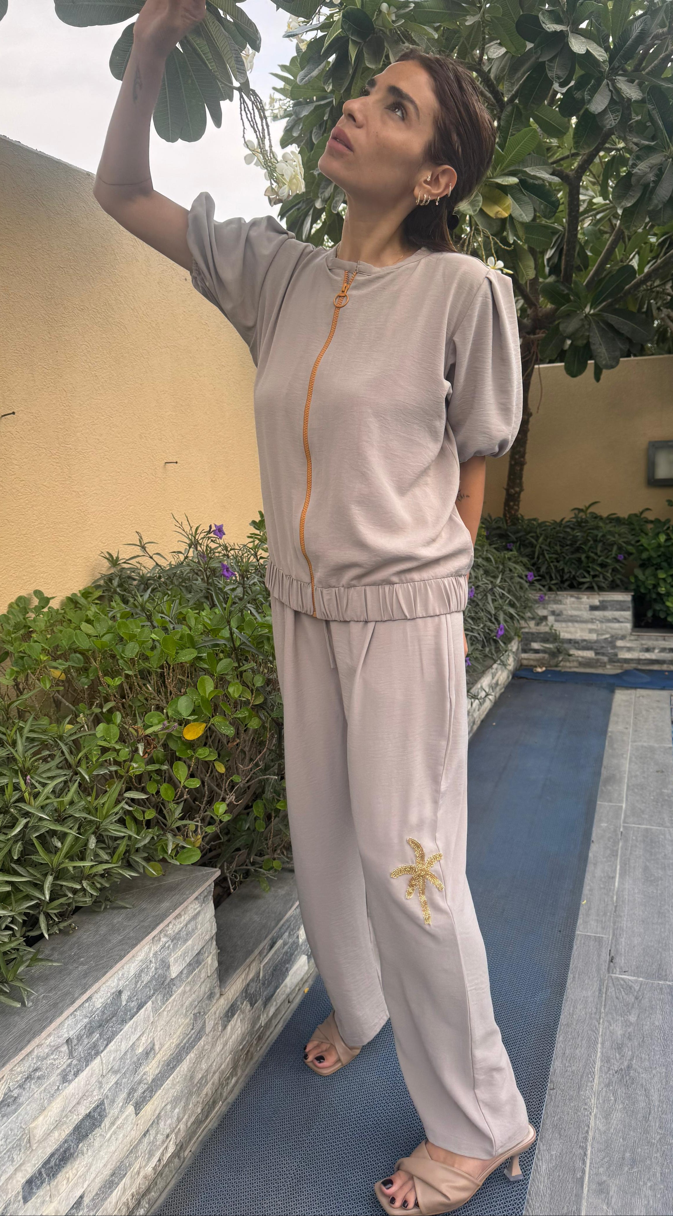 Harakat Cappuccino Crepe Silk Set