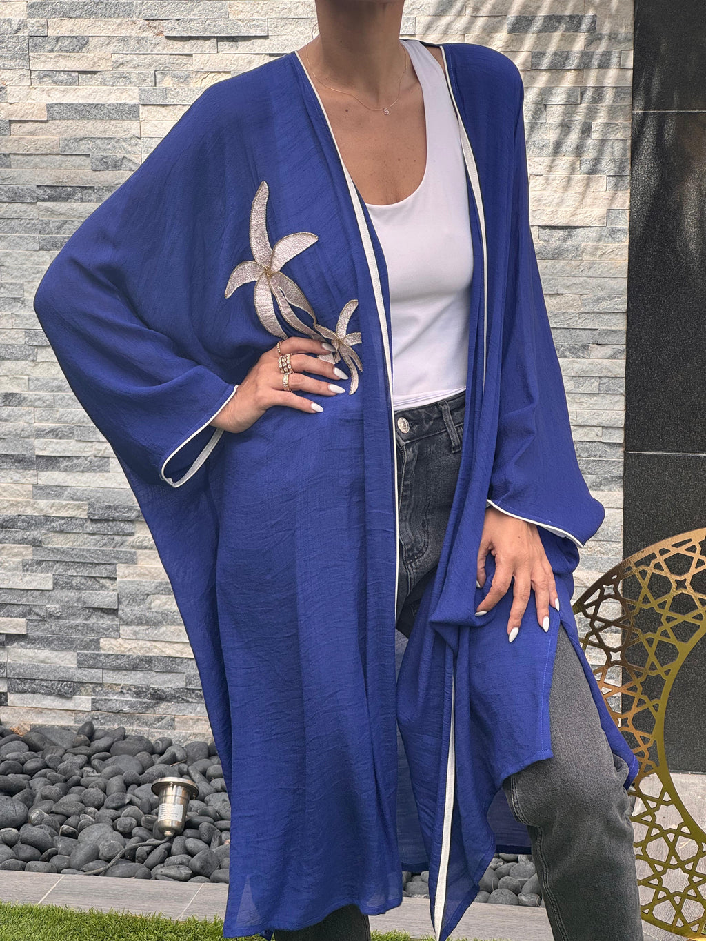Royal Blue Cotton Kimono
