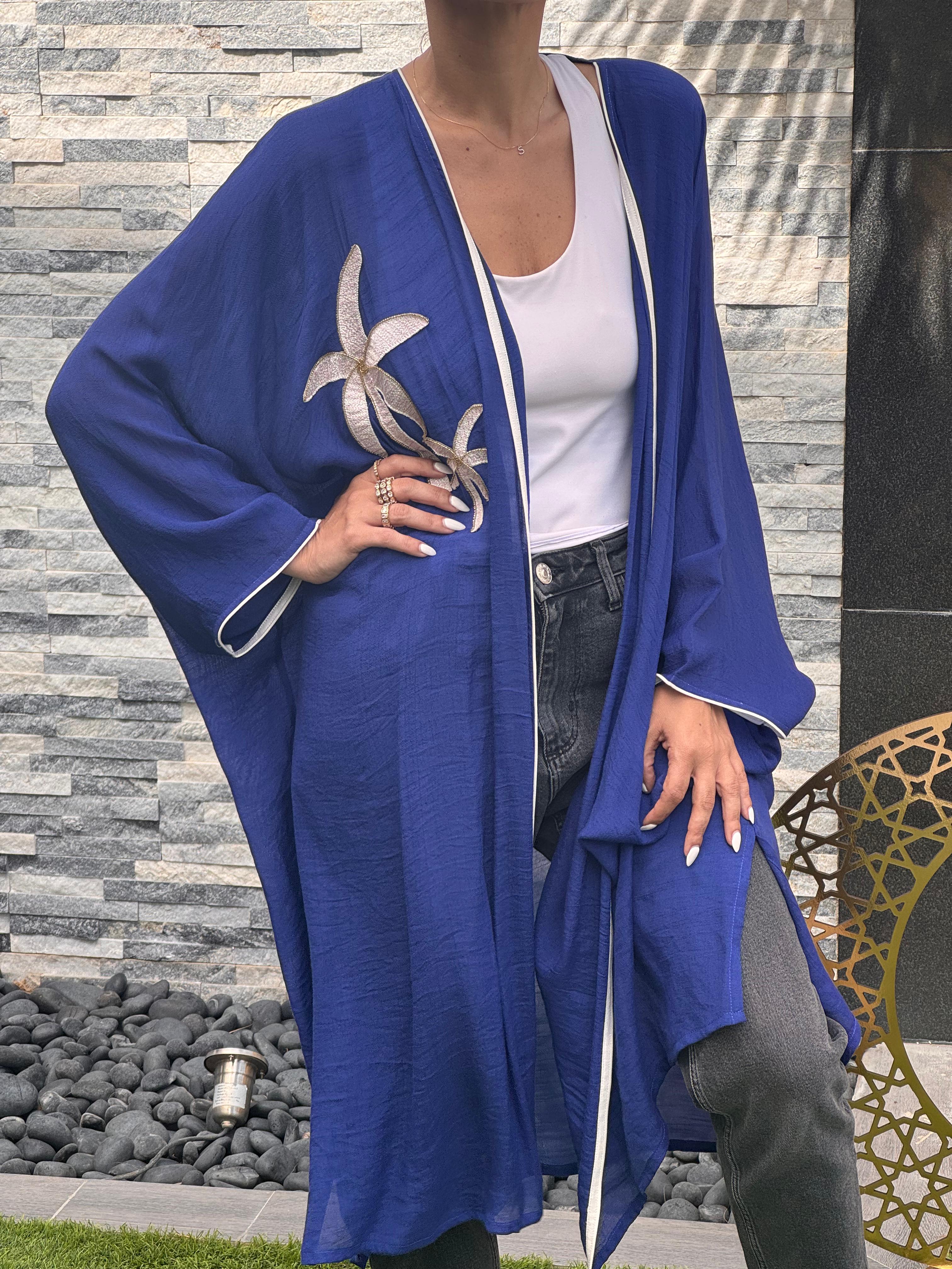 Royal Blue Cotton Kimono