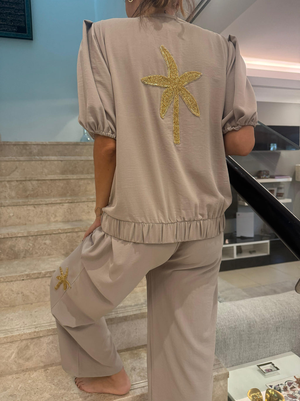 Harakat Cappuccino Crepe Silk Set