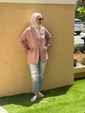 Dusty Pink Crepe Blazer