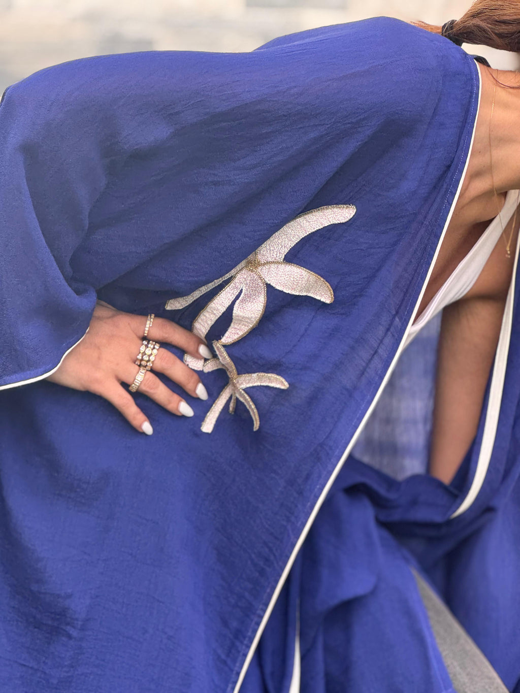 Royal Blue Cotton Kimono