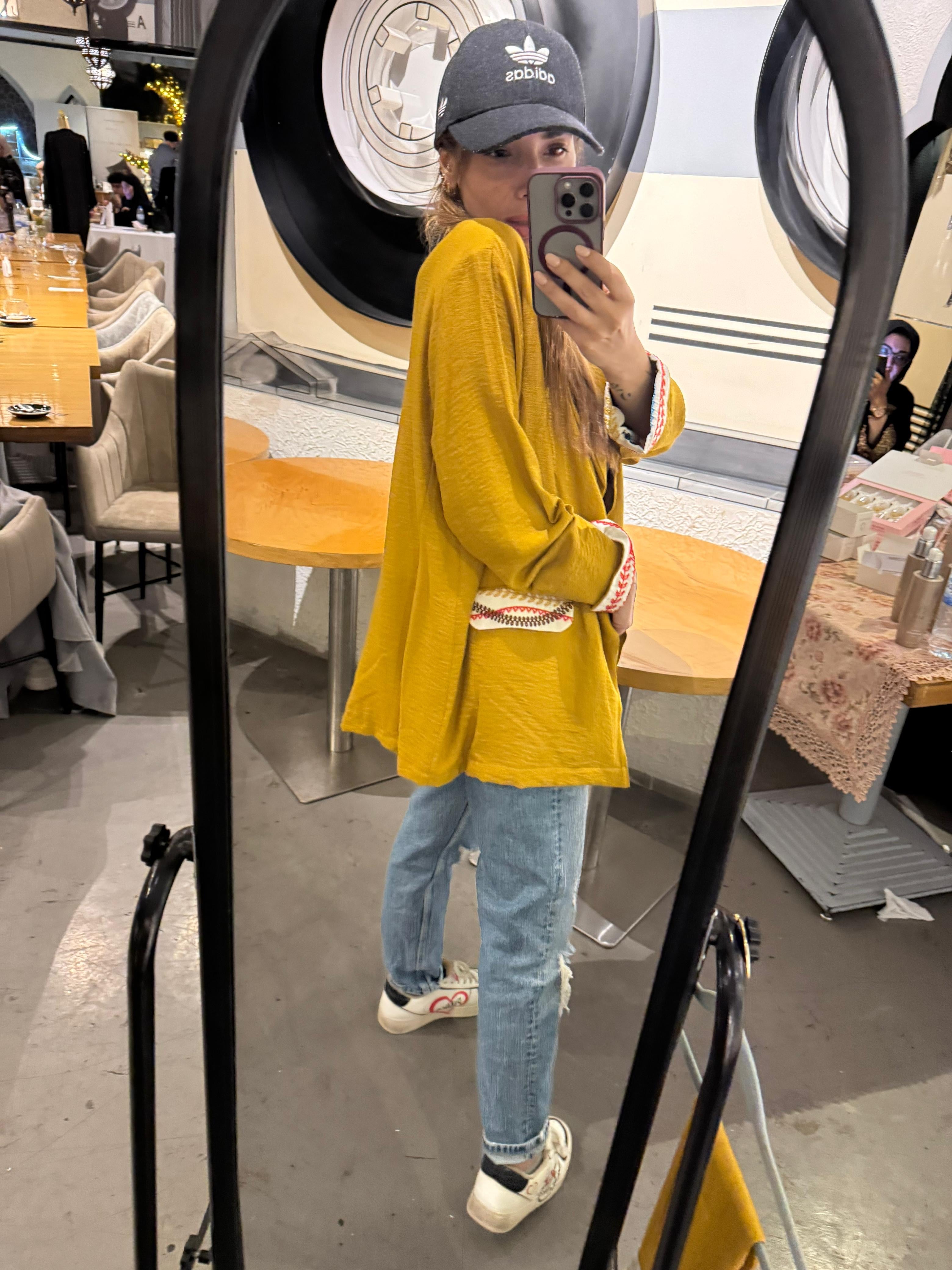 Mustard Yellow Crepe Blazer