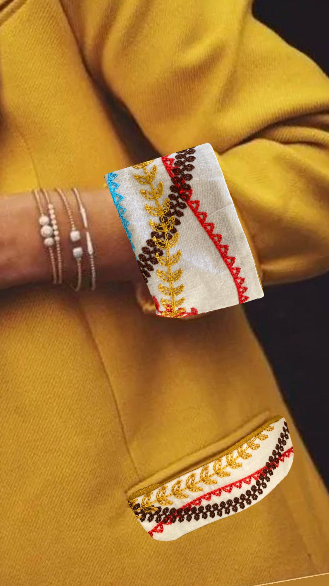Mustard Yellow Crepe Blazer