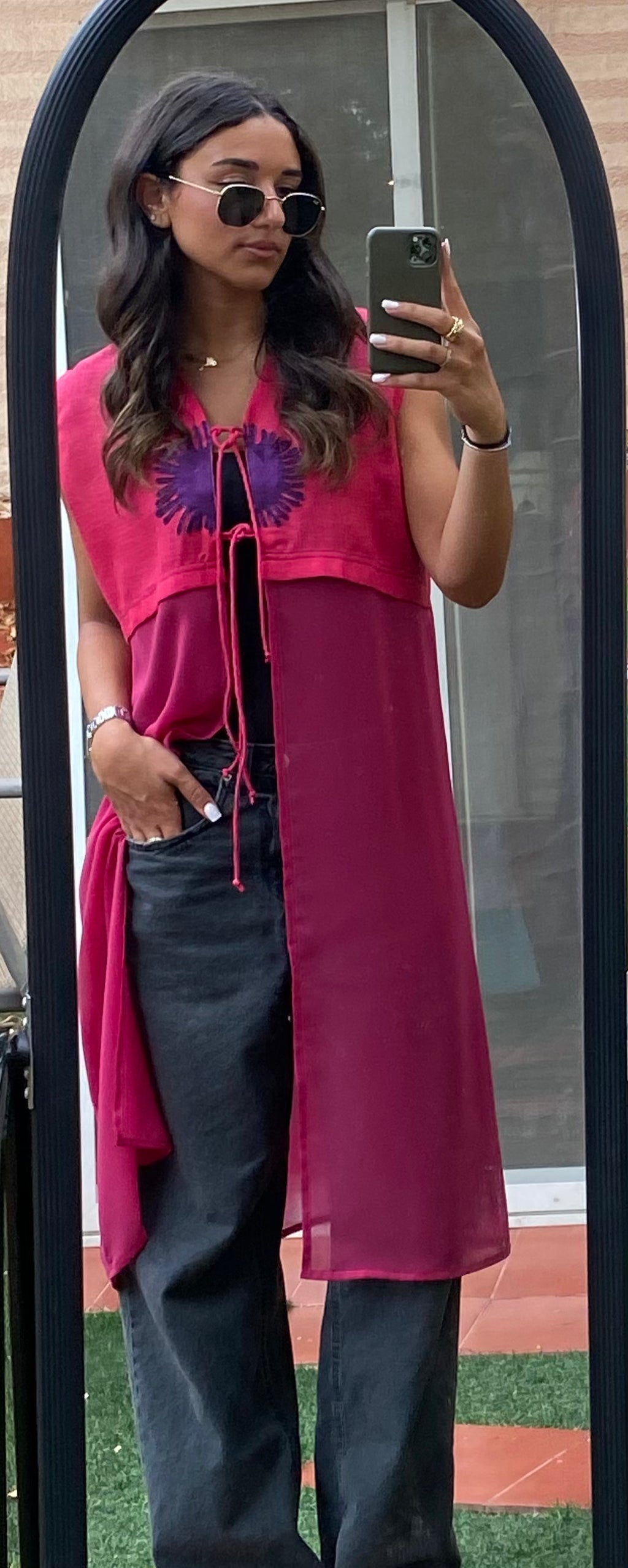 Fuchsia Linen Sun Set