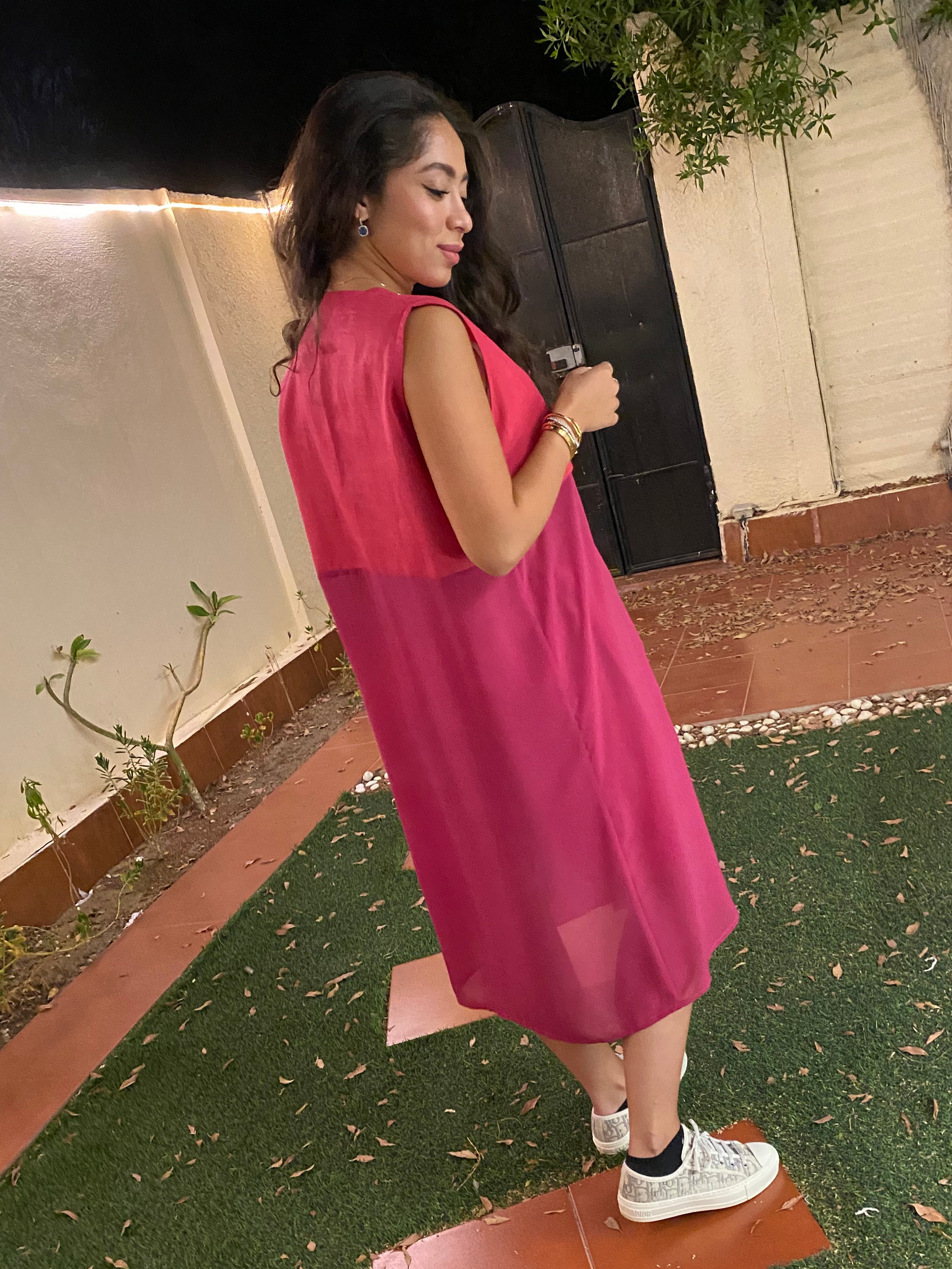 Fuchsia Linen Sun Set