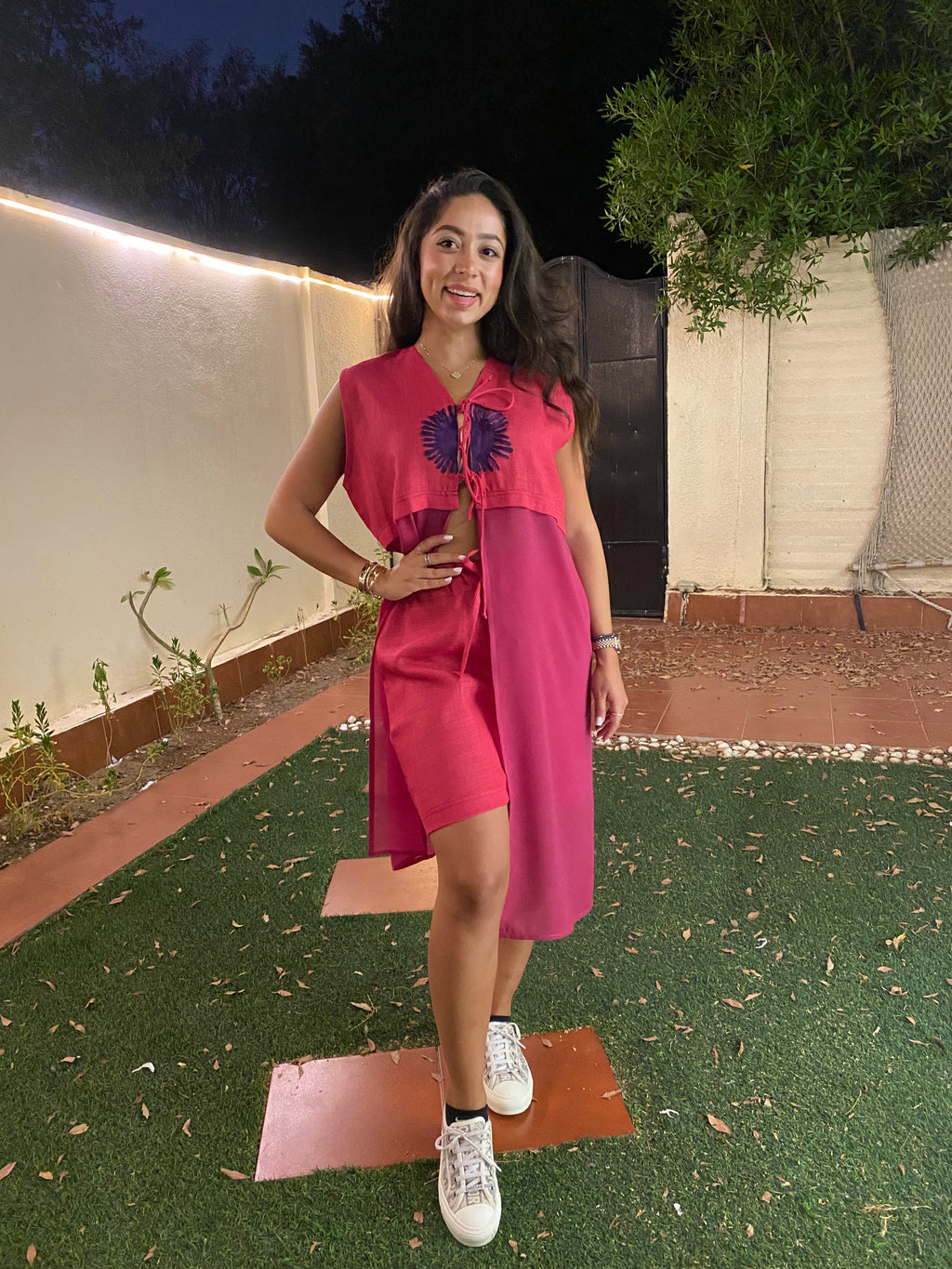 Fuchsia Linen Sun Set