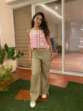 Fuchsia & Gold Linen Set